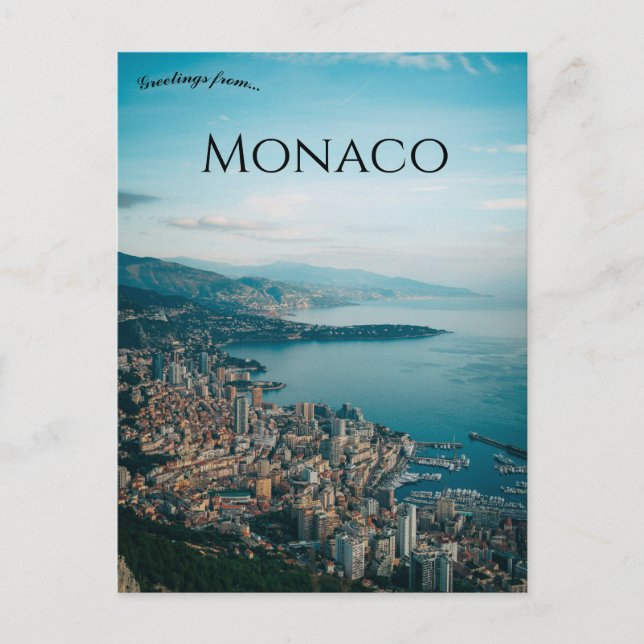 A View of Monaco Postcard (Front)