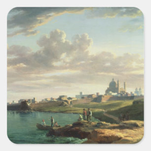 A View of Montevideo Square Sticker