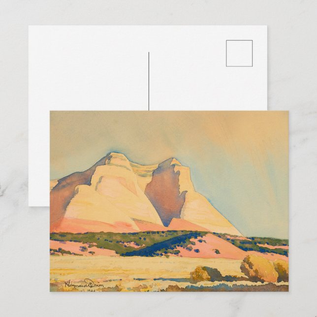 A view of Mount Carmel, Utah by Maynard Dixon Postcard (Front/Back)