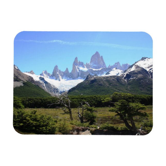 A View Of Mount Fitz Roy Magnet (Horizontal)