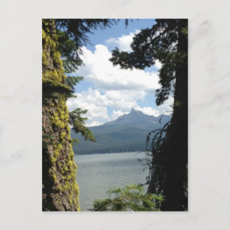 A view of Mt. Thielsen across Diamond Lake. Postcard