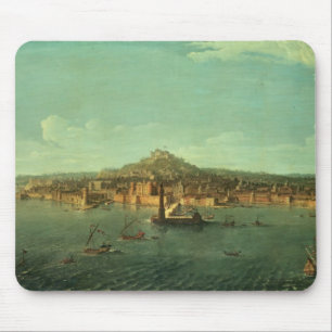 A View of Naples, 17th century Mouse Mat
