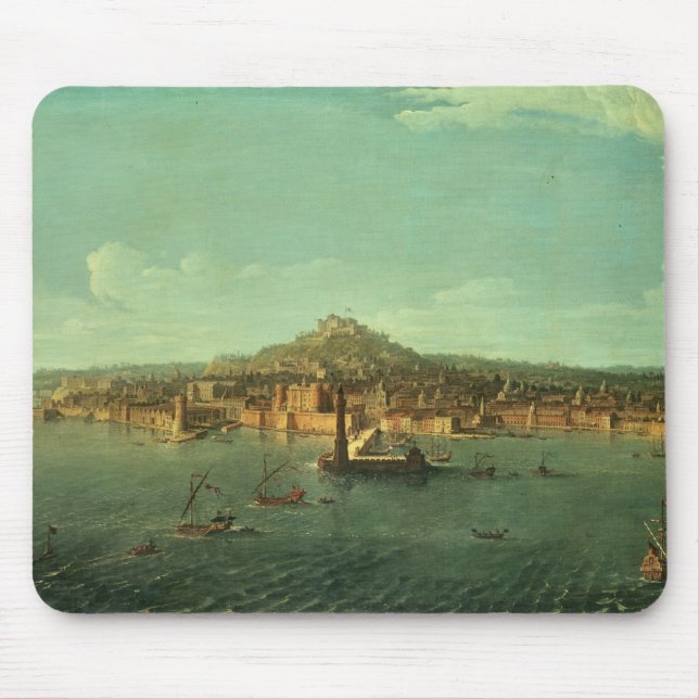 A View of Naples, 17th century Mouse Mat (Front)