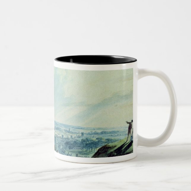 A View of Norwich, from Mouseshold Hill Two-Tone Coffee Mug (Right)