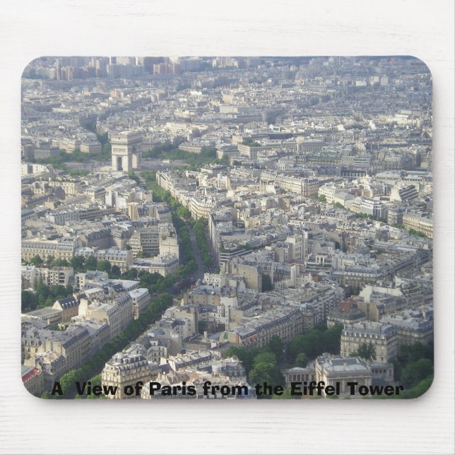 A  View of Paris from the Eiffel Tower Mouse Mat (Front)