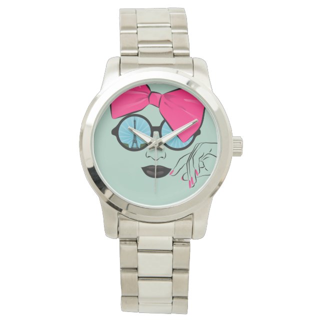 A View of Paris Oversized Bow Face Watch (Front)