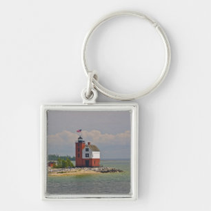 A view of Round Island Light Station. Key Ring