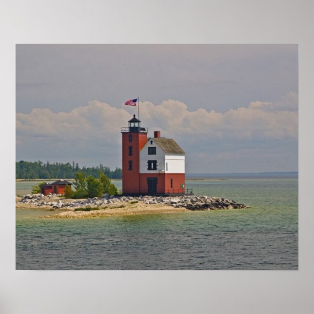 A view of Round Island Light Station. Poster (Front)