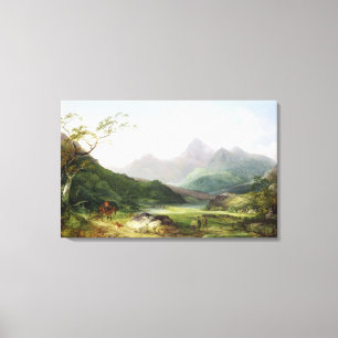 A View of Snowdon from Capel Curig, 1787 (oil on c Canvas Print