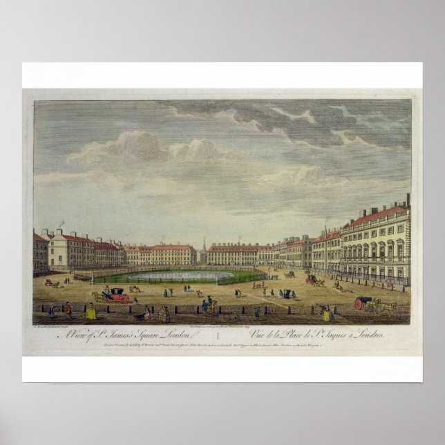 A View of St. James's Square, London, 1753 (hand c Poster (Front)