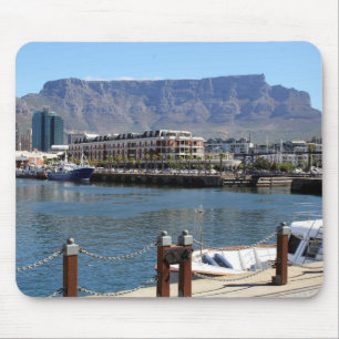 A View of Table Mountain across Cape Town Harbour Mouse Mat