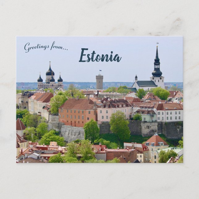 A View of  Tallinn Estonia Postcard (Front)