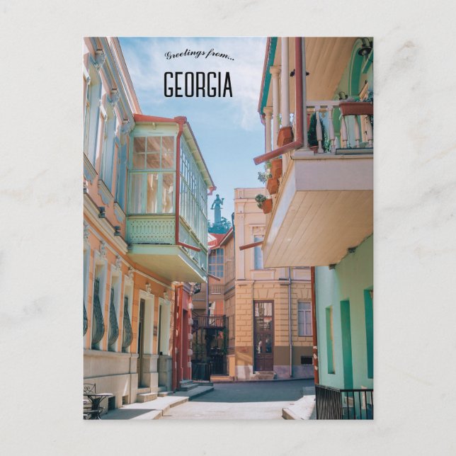 A View of Tbilisi Georgia Postcard (Front)