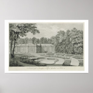 A View of the Aviary and Flower Garden at Kew, fro Poster