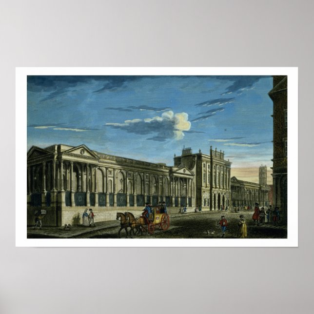 A View of the Bank of England, Threadneedle Street Poster (Front)