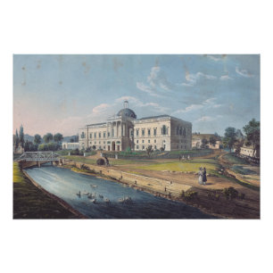A view of the classicist mansion in Topolcianki Poster