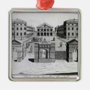 A View of the Foundling Hospital, 1756 Metal Tree Decoration