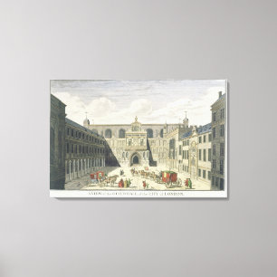 A View of the Guild Hall of the City of London, fr Canvas Print