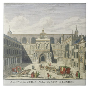 A View of the Guild Hall of the City of London, fr Tile