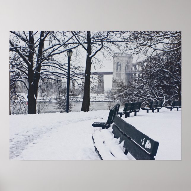 A View of the Hellgate Bridge Poster (Front)