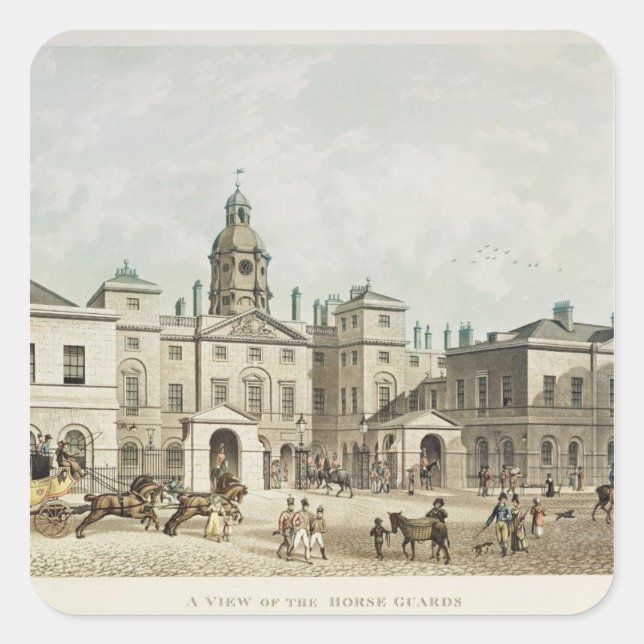 A view of the Horse Guards from Whitehall Square Sticker (Front)