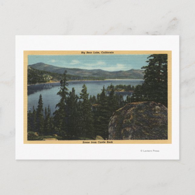 A View of the Lake from Castle Rock Postcard (Front)