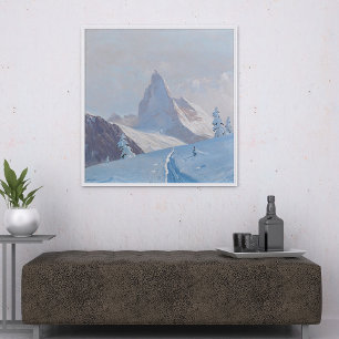 A View of the Matterhorn, Winter Poster