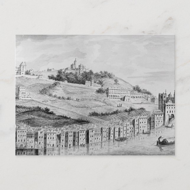 A view of the port of the city of Lyons Postcard (Front)