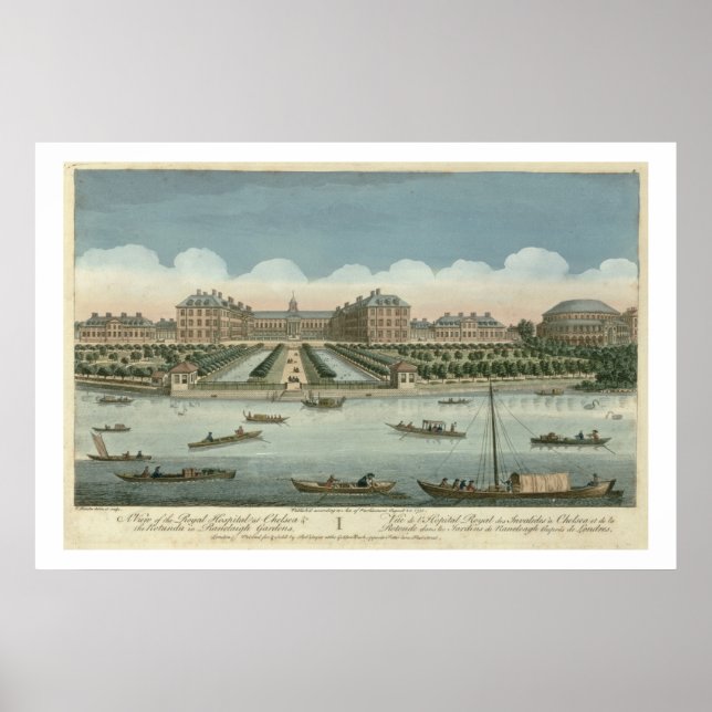 A View of the Royal Hospital at Chelsea and the Ro Poster (Front)