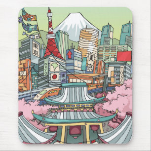 A View of Tokyo Mouse Mat
