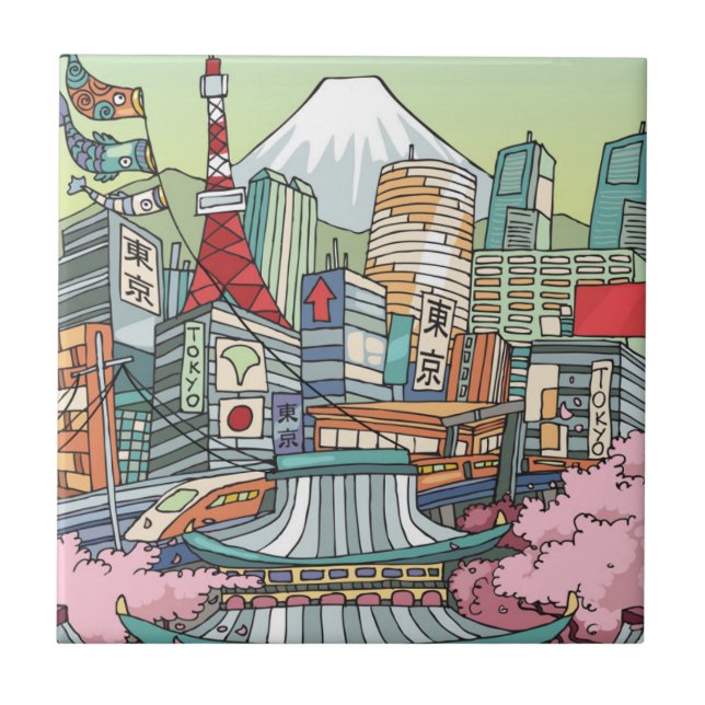 A View of Tokyo Tile (Front)