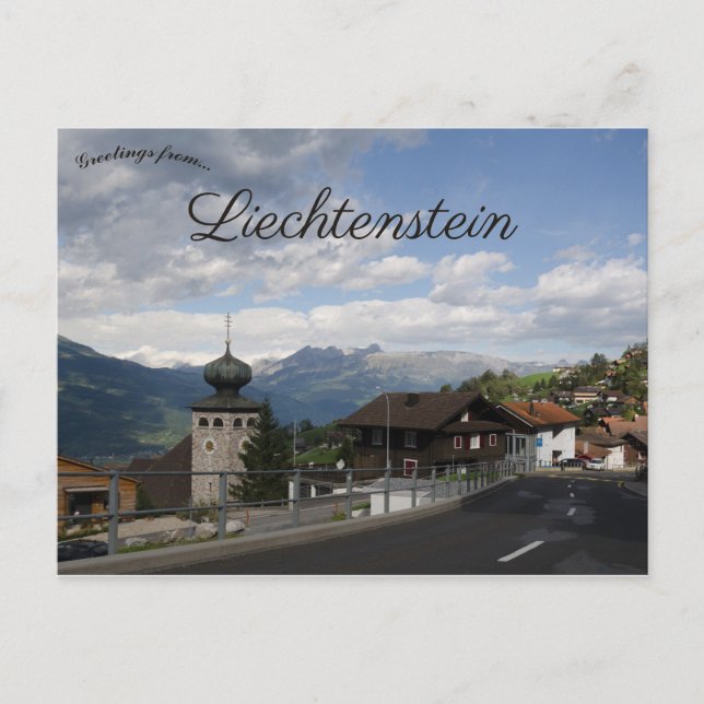 A View of Triesenberg Liechtenstein Postcard (Front)