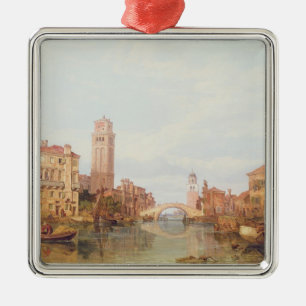 A View of Verona, 1848 (oil on canvas) Metal Tree Decoration