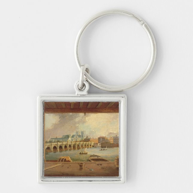 A View of Westminster Bridge (oil on panel) Key Ring (Front)