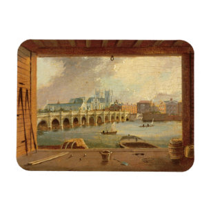 A View of Westminster Bridge (oil on panel) Magnet