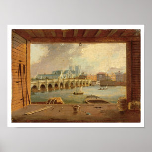 A View of Westminster Bridge (oil on panel) Poster