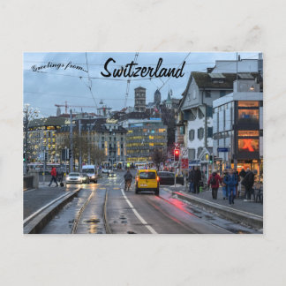 A View of Zurich Switzerland Postcard