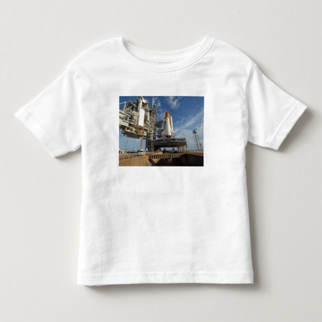 A view Space Shuttle Atlantis on Launch Pad 39A Toddler T-Shirt (Front)