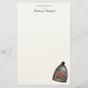 a view through a stirrup  stationery