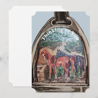 a view through the stirrup holiday card