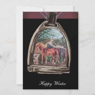 a view through the stirrups holiday card