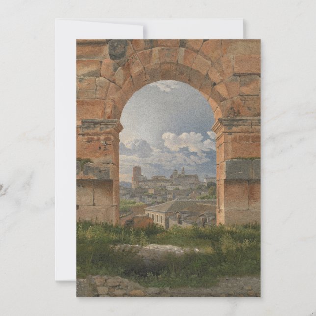 A View through Three Arches of the Colosseum Invitation (Front)