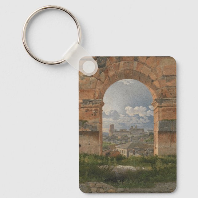 A View through Three Arches of the Colosseum Key Ring (Front)