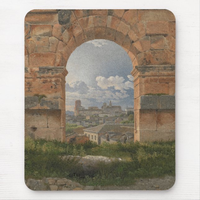 A View through Three Arches of the Colosseum Mouse Mat (Front)