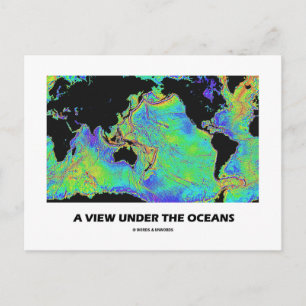 A View Under The Oceans (Geography World Map) Postcard
