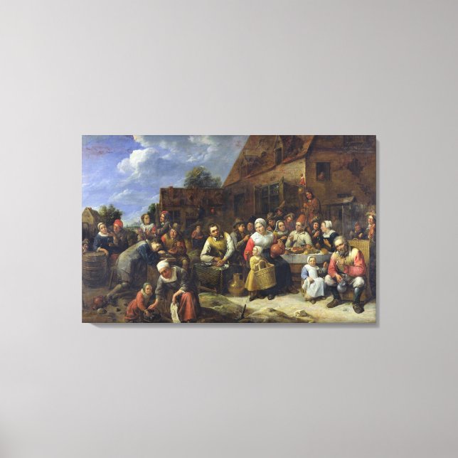 A Village Banquet Canvas Print (Front)