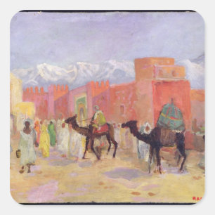 A Village in the Atlas Mountains Square Sticker