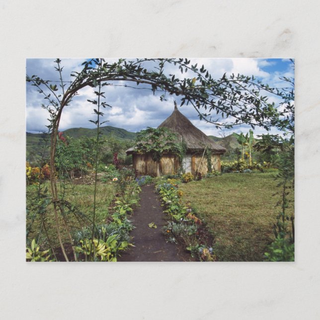 A village in the Highlands, Goroka, Papua New Postcard (Front)