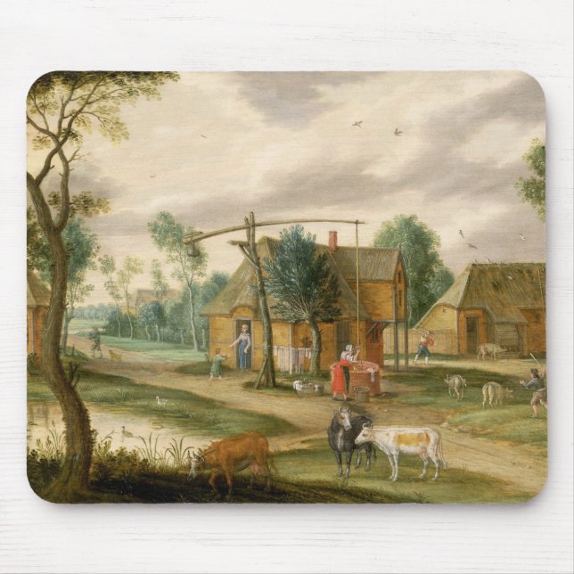 A village landscape mouse mat (Front)