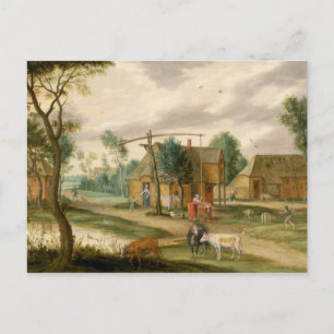 A village landscape postcard